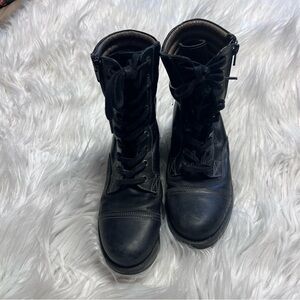 Taos Footwear Black Leather Moto Boots